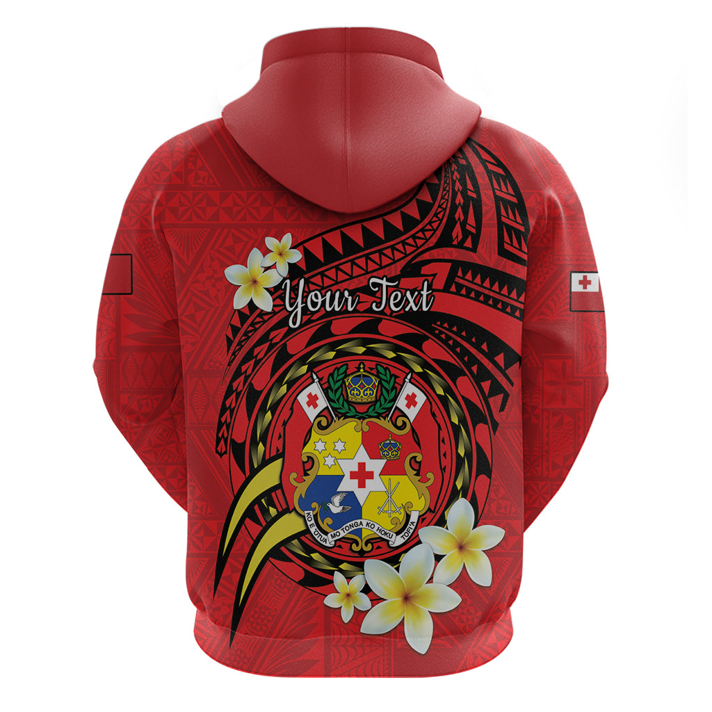 Personalised Tonga Emancipation Day Zip Hoodie Tongan Ngatu Pattern - Red Version LT14 - Polynesian Pride