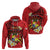 Personalised Tonga Emancipation Day Zip Hoodie Tongan Ngatu Pattern - Red Version