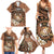 Personalised Tonga Emancipation Day Family Matching Summer Maxi Dress and Hawaiian Shirt Tongan Ngatu Pattern - Brown Version