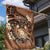 Personalised Tonga Emancipation Day Garden Flag Tongan Ngatu Pattern - Brown Version