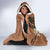 Personalised Tonga Emancipation Day Hooded Blanket Tongan Ngatu Pattern - Brown Version