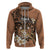 Personalised Tonga Emancipation Day Hoodie Tongan Ngatu Pattern - Brown Version