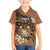 Personalised Tonga Emancipation Day Kid Hawaiian Shirt Tongan Ngatu Pattern - Brown Version