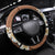 Tonga Emancipation Day Steering Wheel Cover Tongan Ngatu Pattern - Brown Version