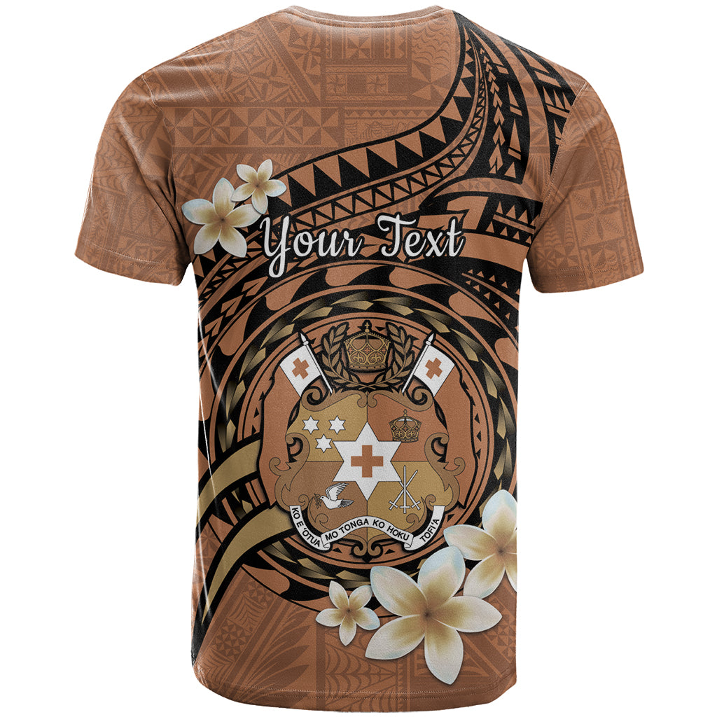 Personalised Tonga Emancipation Day T Shirt Tongan Ngatu Pattern - Brown Version LT14 - Polynesian Pride