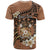 Personalised Tonga Emancipation Day T Shirt Tongan Ngatu Pattern - Brown Version