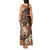 Personalised Tonga Emancipation Day Tank Maxi Dress Tongan Ngatu Pattern - Brown Version