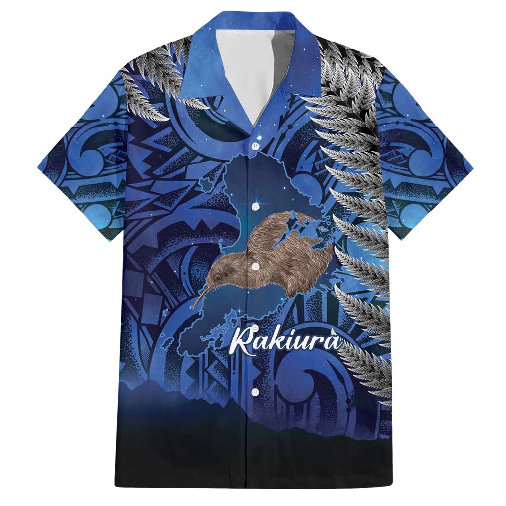 New Zealand Stewart Island Hawaiian Shirt Rakiura Kiwi Maori Glowing Sky LT14 Blue - Polynesian Pride