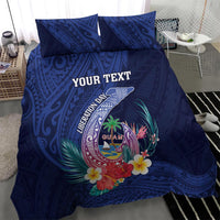 Personalised Guam Liberation Day Bedding Set Happy 80th Anniversary Fish Hook Mix Tropical Flowers LT14 - Polynesian Pride