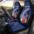 Personalised Guam Liberation Day Car Seat Cover Happy 80th Anniversary Fish Hook Mix Tropical Flowers