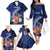 Personalised Guam Liberation Day Family Matching Off The Shoulder Long Sleeve Dress and Hawaiian Shirt Happy 80th Anniversary Fish Hook Mix Tropical Flowers