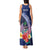 Personalised Guam Liberation Day Tank Maxi Dress Happy 80th Anniversary Fish Hook Mix Tropical Flowers