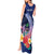 Personalised Guam Liberation Day Tank Maxi Dress Happy 80th Anniversary Fish Hook Mix Tropical Flowers