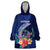 Personalised Guam Liberation Day Wearable Blanket Hoodie Happy 80th Anniversary Fish Hook Mix Tropical Flowers