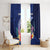 Personalised Guam Liberation Day Window Curtain Happy 80th Anniversary Fish Hook Mix Tropical Flowers