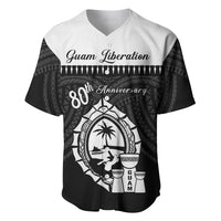 Guam Liberation Day Baseball Jersey Biba Guahan Chamorro 80th Anniversary - Black LT14 Black - Polynesian Pride