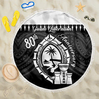 Guam Liberation Day Beach Blanket Biba Guahan Chamorro 80th Anniversary - Black LT14 One Size 150cm Black - Polynesian Pride