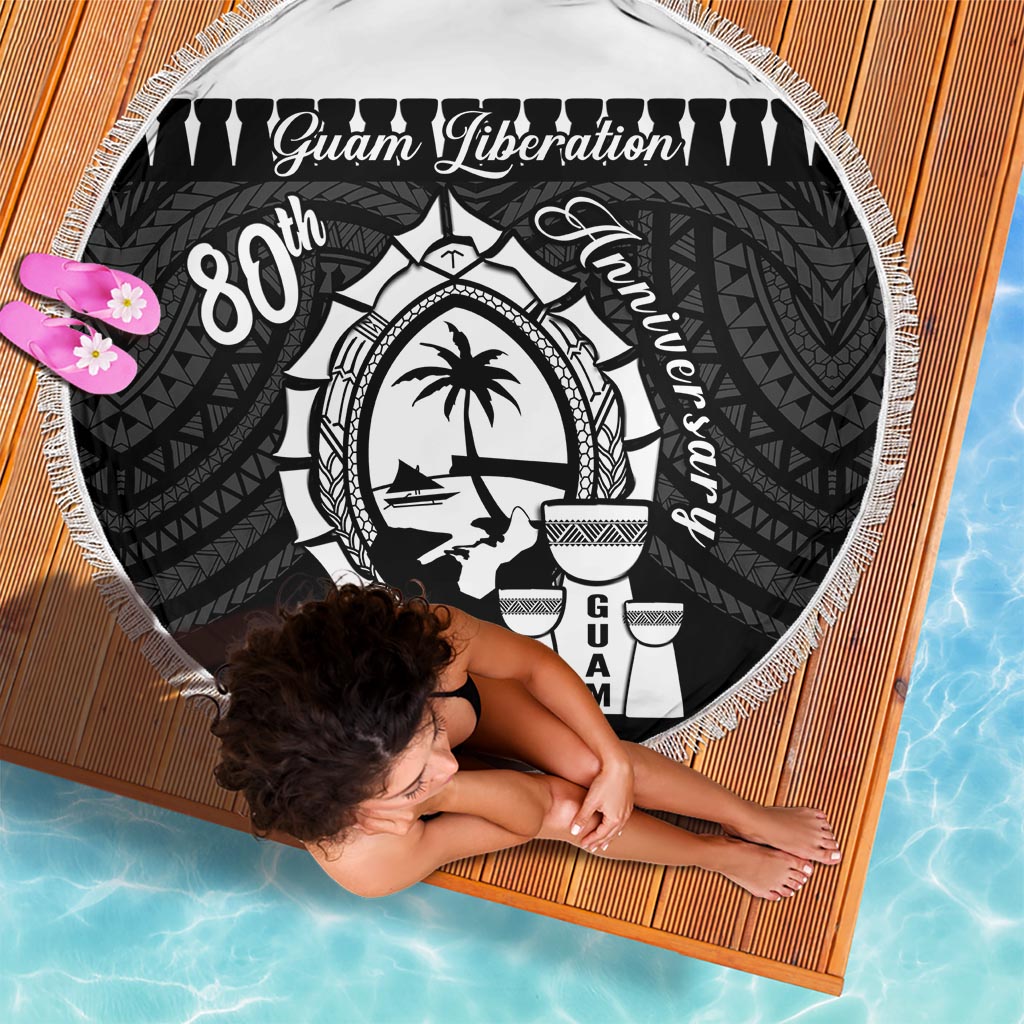 Guam Liberation Day Beach Blanket Biba Guahan Chamorro 80th Anniversary - Black LT14 - Polynesian Pride