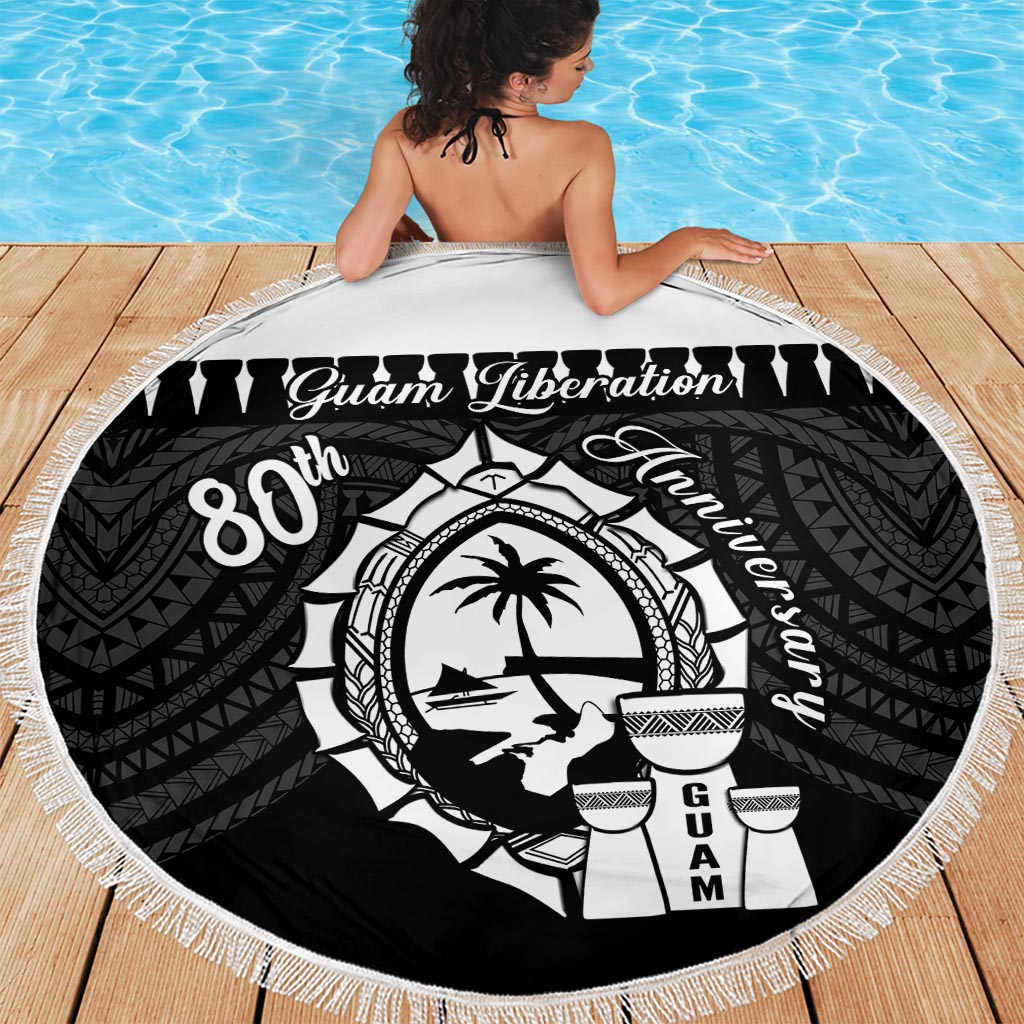 Guam Liberation Day Beach Blanket Biba Guahan Chamorro 80th Anniversary - Black LT14 - Polynesian Pride
