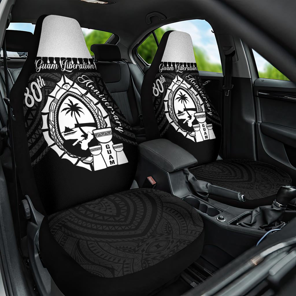 Guam Liberation Day Car Seat Cover Biba Guahan Chamorro 80th Anniversary - Black LT14 One Size Black - Polynesian Pride