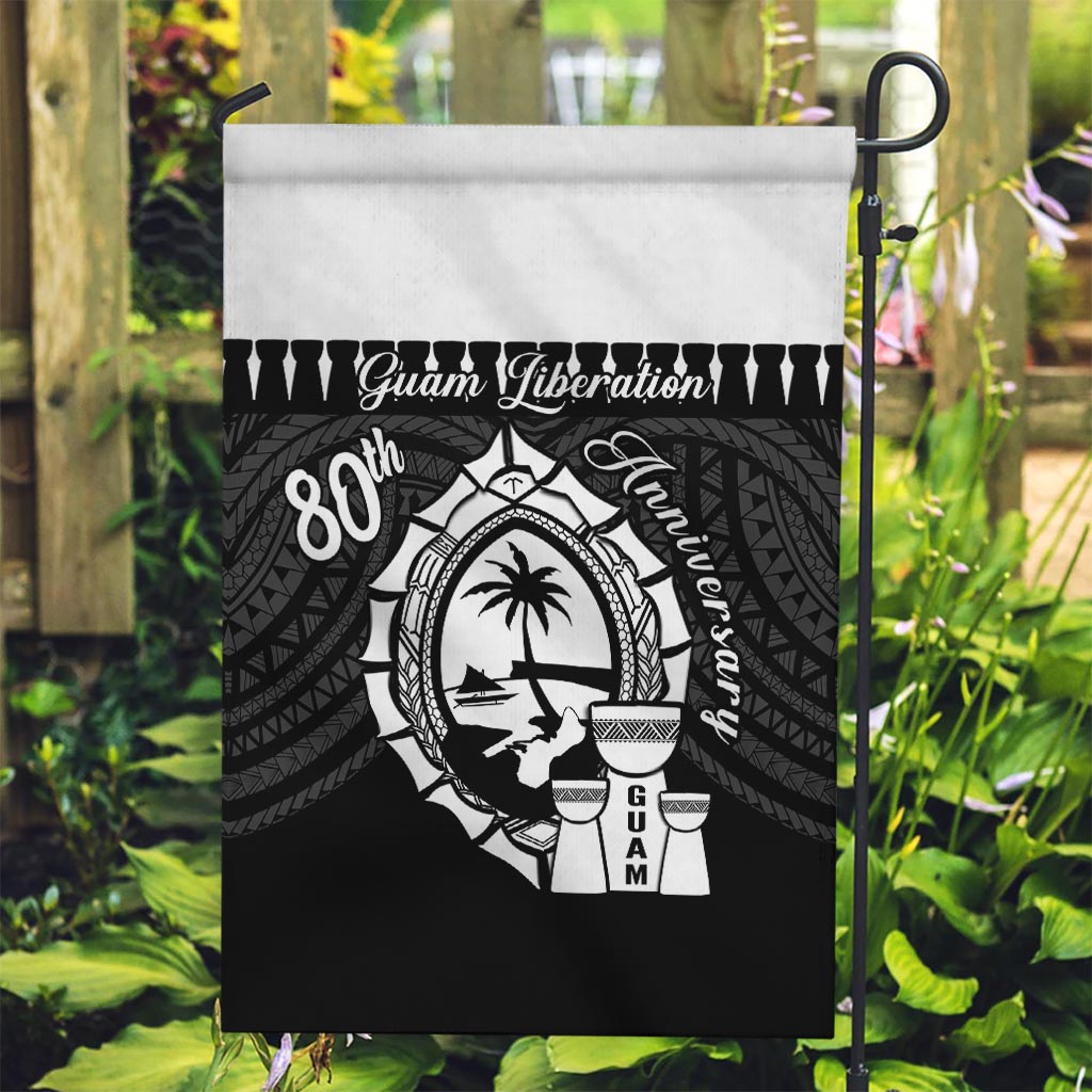 Guam Liberation Day Garden Flag Biba Guahan Chamorro 80th Anniversary - Black LT14 Garden Flag Black - Polynesian Pride