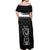 Guam Liberation Day Off Shoulder Maxi Dress Biba Guahan Chamorro 80th Anniversary - Black