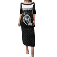 Guam Liberation Day Puletasi Biba Guahan Chamorro 80th Anniversary - Black LT14 Long Dress Black - Polynesian Pride