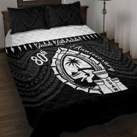 Guam Liberation Day Quilt Bed Set Biba Guahan Chamorro 80th Anniversary - Black LT14 Black - Polynesian Pride