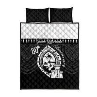 Guam Liberation Day Quilt Bed Set Biba Guahan Chamorro 80th Anniversary - Black LT14 - Polynesian Pride
