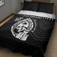 Guam Liberation Day Quilt Bed Set Biba Guahan Chamorro 80th Anniversary - Black LT14 - Polynesian Pride