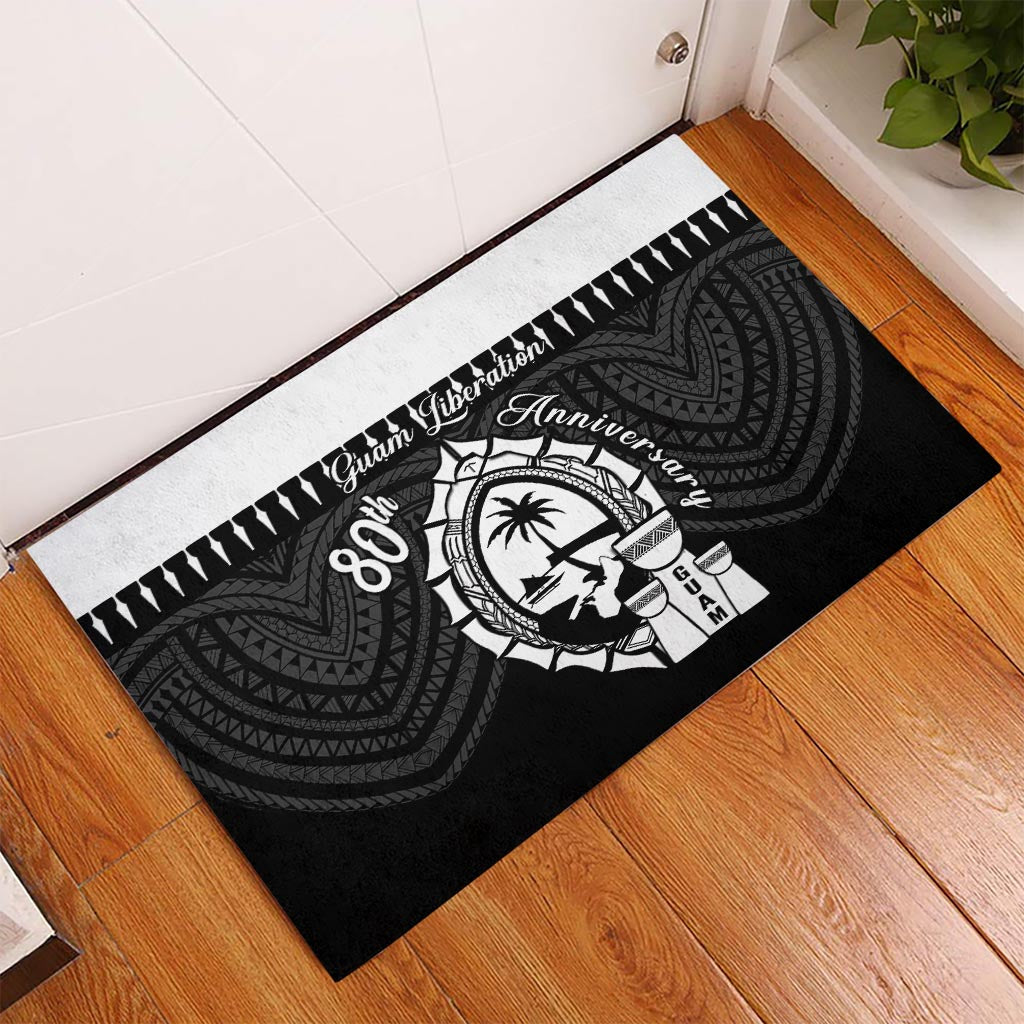 Guam Liberation Day Rubber Doormat Biba Guahan Chamorro 80th Anniversary - Black LT14 Black - Polynesian Pride