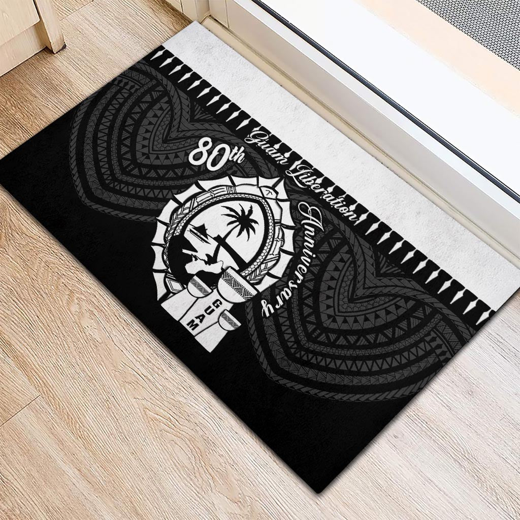 Guam Liberation Day Rubber Doormat Biba Guahan Chamorro 80th Anniversary - Black LT14 - Polynesian Pride