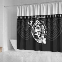 Guam Liberation Day Shower Curtain Biba Guahan Chamorro 80th Anniversary - Black LT14 - Polynesian Pride