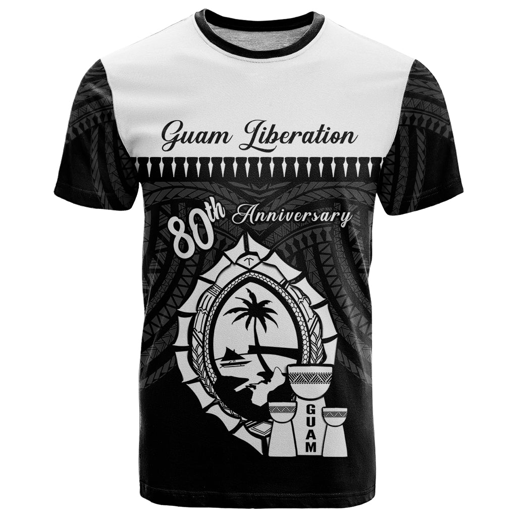 Guam Liberation Day T Shirt Biba Guahan Chamorro 80th Anniversary - Black LT14 Black - Polynesian Pride