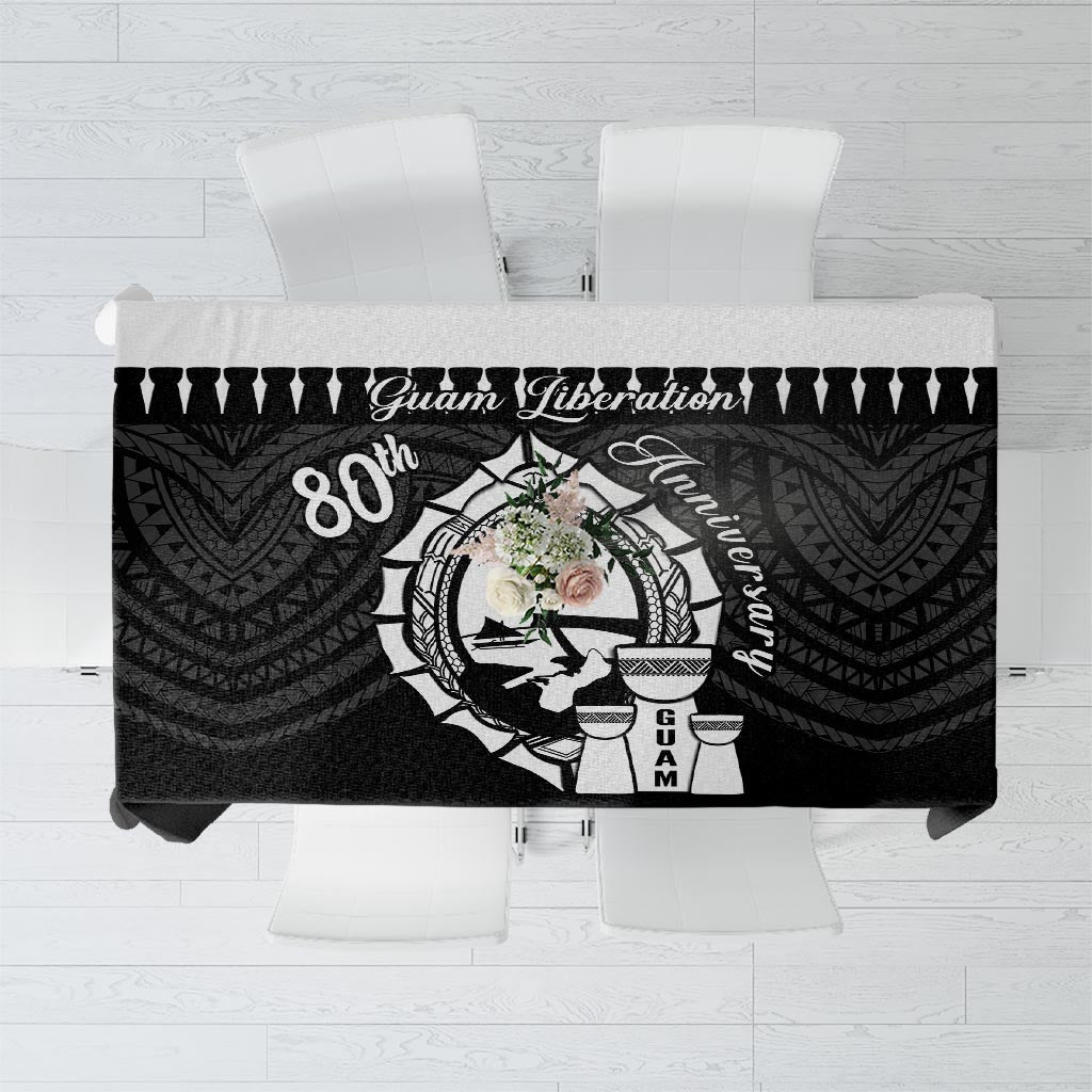 Guam Liberation Day Tablecloth Biba Guahan Chamorro 80th Anniversary - Black