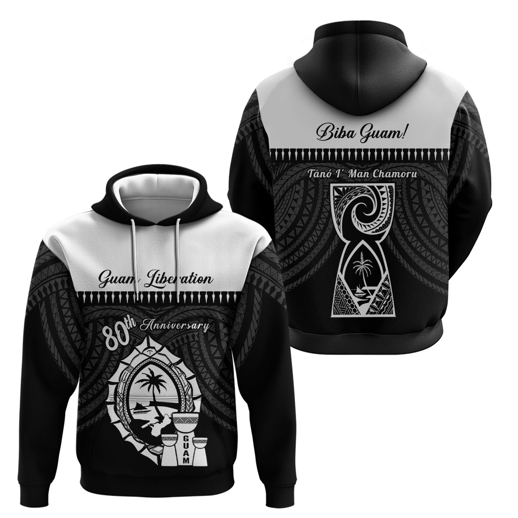 Guam Liberation Day Zip Hoodie Biba Guahan Chamorro 80th Anniversary - Black LT14 - Polynesian Pride