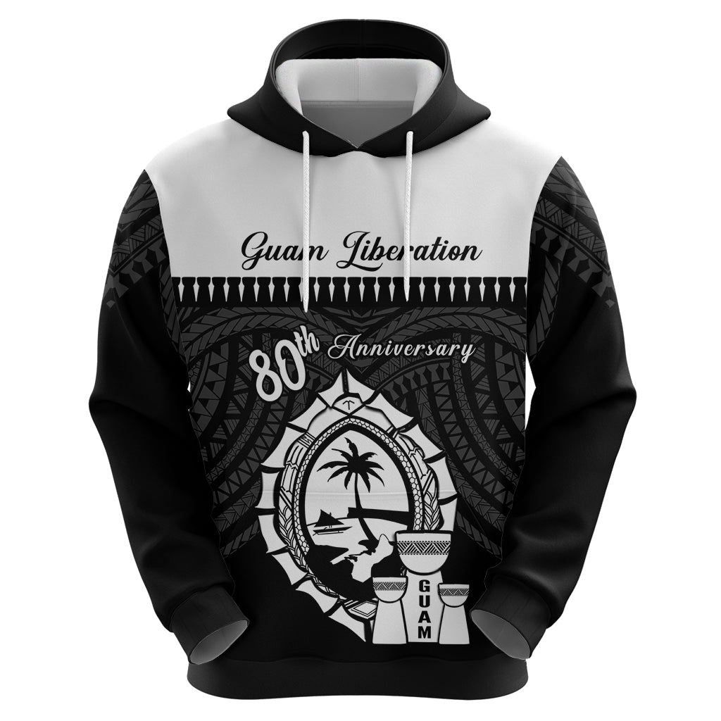 Guam Liberation Day Zip Hoodie Biba Guahan Chamorro 80th Anniversary - Black LT14 - Polynesian Pride