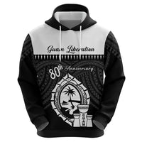 Guam Liberation Day Zip Hoodie Biba Guahan Chamorro 80th Anniversary - Black LT14 - Polynesian Pride