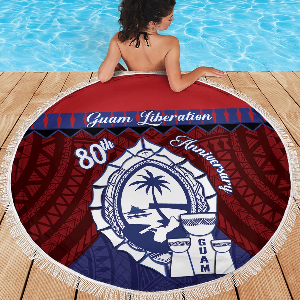 Guam Liberation Day Beach Blanket Biba Guahan Chamorro 80th Anniversary - Blue LT14 - Polynesian Pride