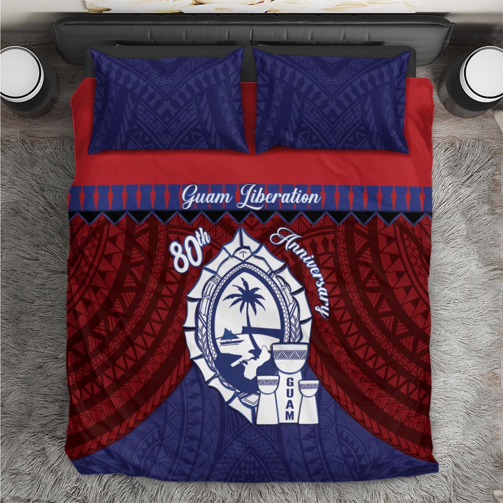 Guam Liberation Day Bedding Set Biba Guahan Chamorro 80th Anniversary - Blue LT14 Blue - Polynesian Pride