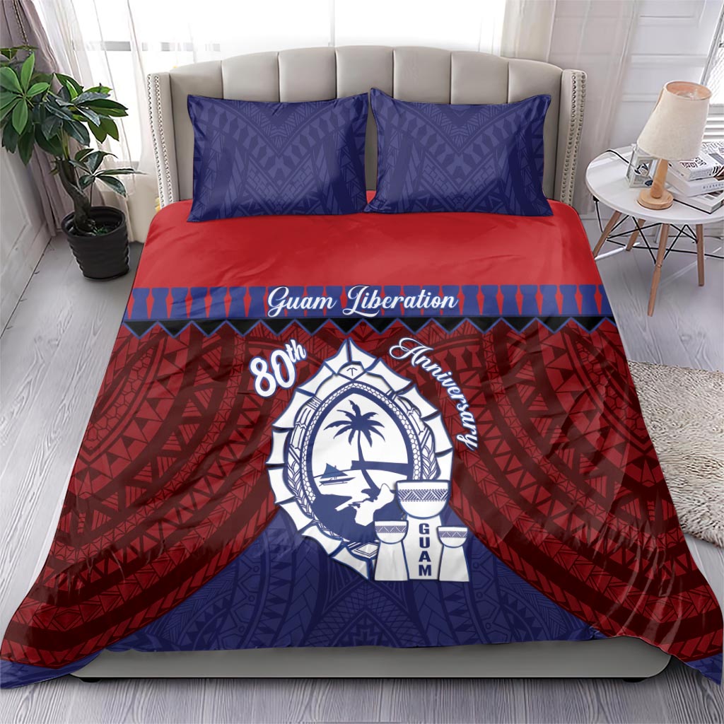 Guam Liberation Day Bedding Set Biba Guahan Chamorro 80th Anniversary - Blue LT14 - Polynesian Pride