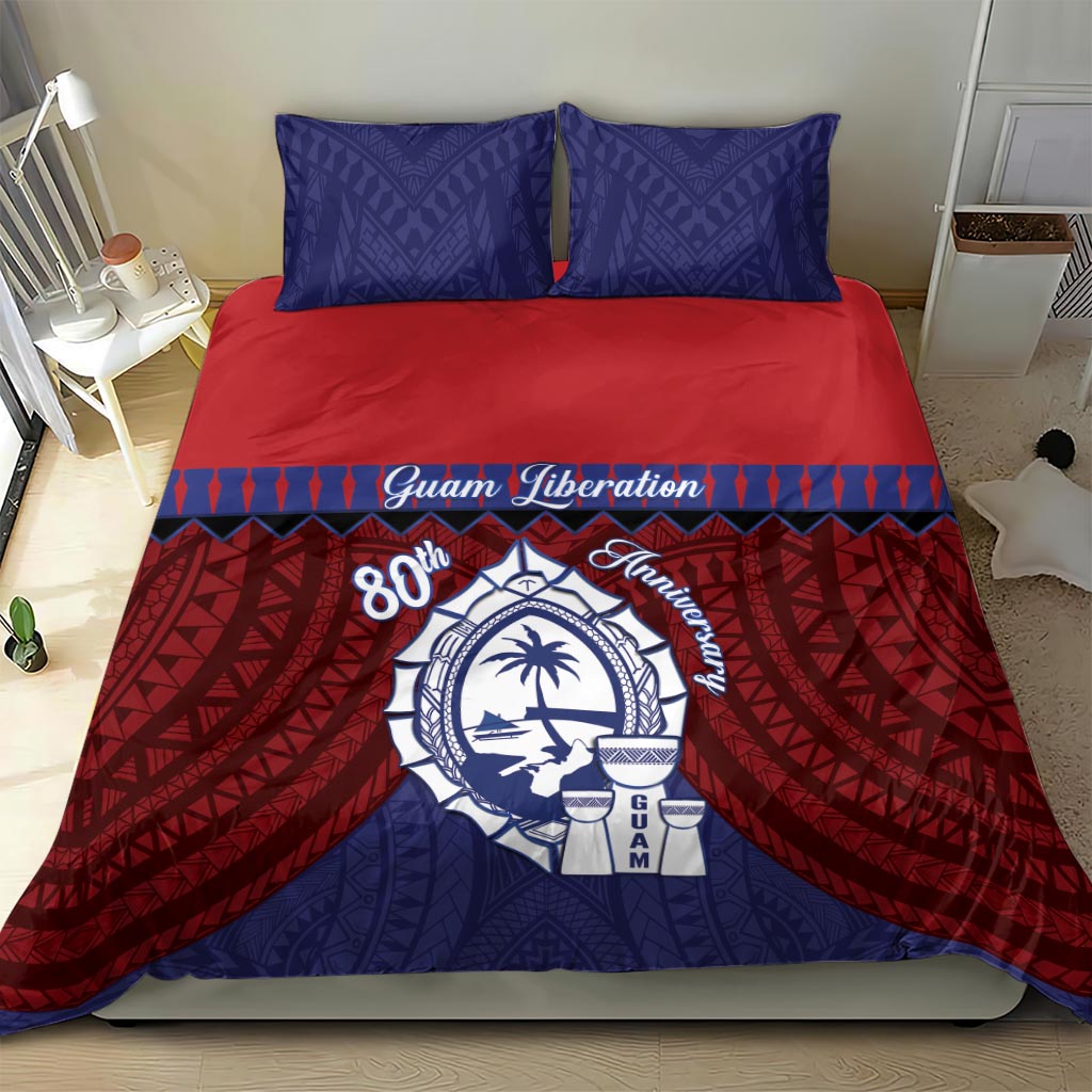 Guam Liberation Day Bedding Set Biba Guahan Chamorro 80th Anniversary - Blue LT14 - Polynesian Pride