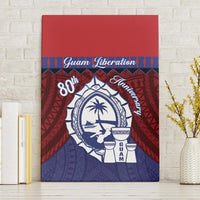 Guam Liberation Day Canvas Wall Art Biba Guahan Chamorro 80th Anniversary - Blue LT14 Without Frame Blue - Polynesian Pride