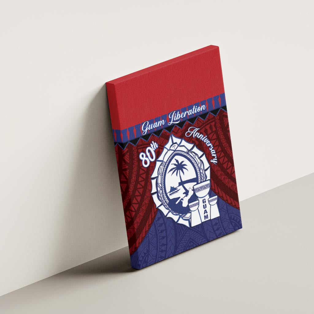 Guam Liberation Day Canvas Wall Art Biba Guahan Chamorro 80th Anniversary - Blue LT14 - Polynesian Pride