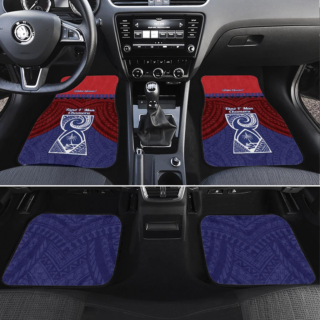 Guam Liberation Day Car Mats Biba Guahan Chamorro 80th Anniversary - Blue LT14 Set 4pcs Blue - Polynesian Pride