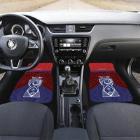 Guam Liberation Day Car Mats Biba Guahan Chamorro 80th Anniversary - Blue LT14 Set 2pcs - Front Blue - Polynesian Pride