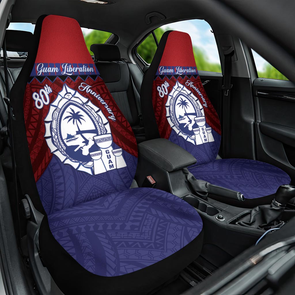 Guam Liberation Day Car Seat Cover Biba Guahan Chamorro 80th Anniversary - Blue LT14 One Size Blue - Polynesian Pride