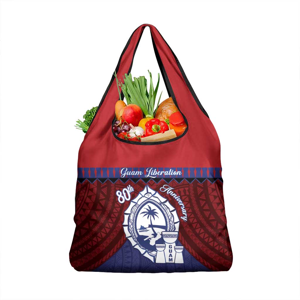 Guam Liberation Day Grocery Bag Biba Guahan Chamorro 80th Anniversary - Blue LT14 1-pack One Size Blue - Polynesian Pride