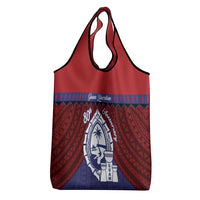 Guam Liberation Day Grocery Bag Biba Guahan Chamorro 80th Anniversary - Blue LT14 - Polynesian Pride