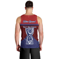 Guam Liberation Day Men Tank Top Biba Guahan Chamorro 80th Anniversary - Blue LT14 - Polynesian Pride
